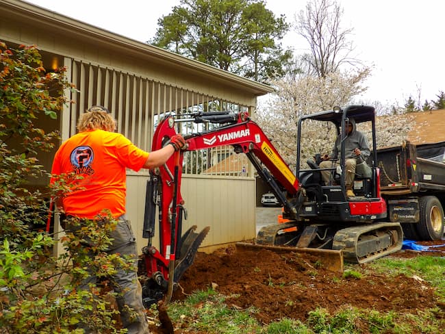 Residential plumbing excavation service